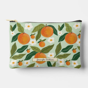 Lemon Garden Pattern Insulated Accessory Pouch