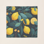 Lemon garden pattern. Yellow tropical citrus fruit Scarf<br><div class="desc">Yellow lemon citrus pattern scarf.</div>