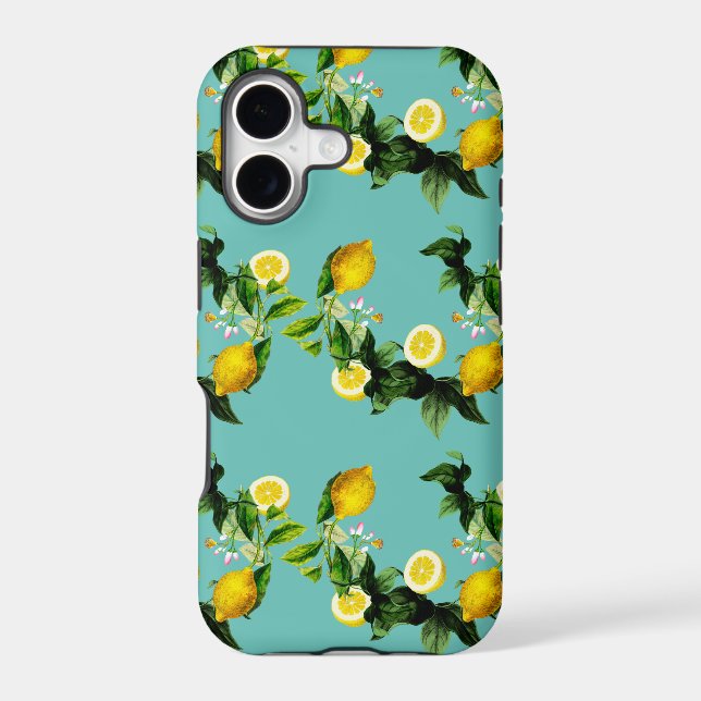 Lemon garden summer  pattern   iphone case (Back)