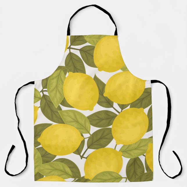 Lemon Garden: Vintage Endless Wallpaper Apron (Front)