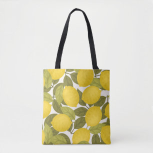 Lemon Garden: Vintage Endless Wallpaper Tote Bag