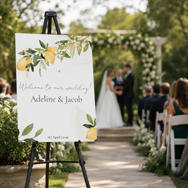 Lemon Garden Wedding Welcome Sign (Creator Uploaded)
