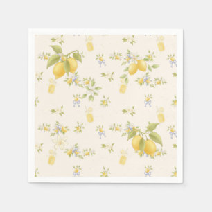 Lemon Garden with Mice Napkins