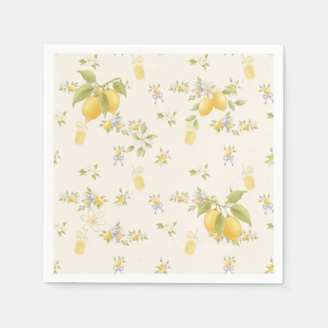 Lemon Garden with Mice Napkins (Front)