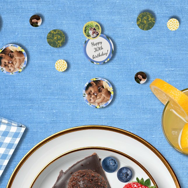Lemon Gingham & Blue Summer Confetti (Creator Uploaded)