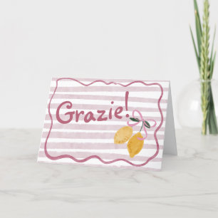 Lemon Girl Baby Shower Thank You Card