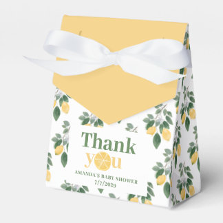 Lemon Girl Baby Shower Thank You  Favor Boxes
