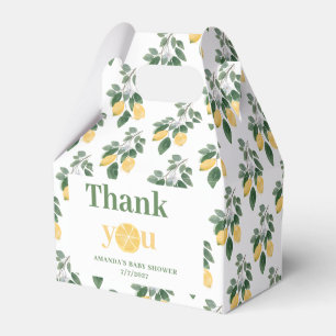 Lemon Girl Baby Shower Thank You  Favor Boxes