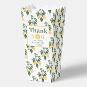 Lemon Girl Baby Shower Thank You Favor Boxes