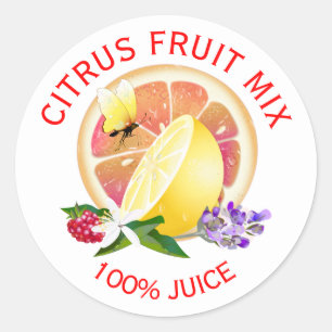 Lemon Grapefruit Citrus Fruit Canning Bottle Label