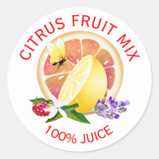 Lemon Grapefruit Citrus Fruit Canning Bottle Label