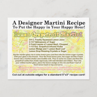 Lemon Grapefruit Martini Recipe Postcard