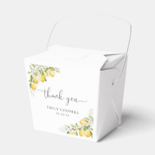 Lemon Green Citrus Baby Shower Favor Box