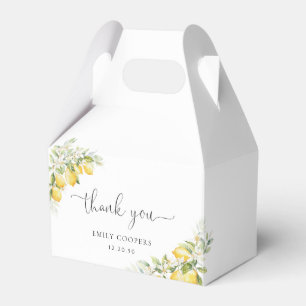 Lemon Green Citrus Baby Shower Favor Box