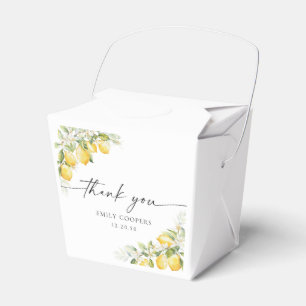 Lemon Green Citrus Baby Shower Favor Box