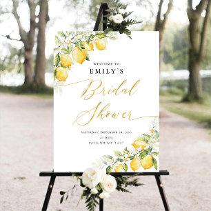 Lemon Green Citrus Bridal Shower Foam Boards