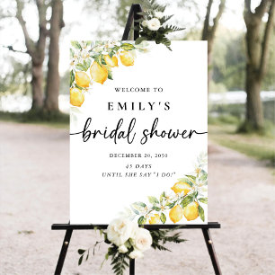 Lemon Green Citrus Bridal Shower Foam Boards