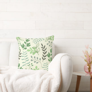 Lemon & Green Forest Throw Pillow