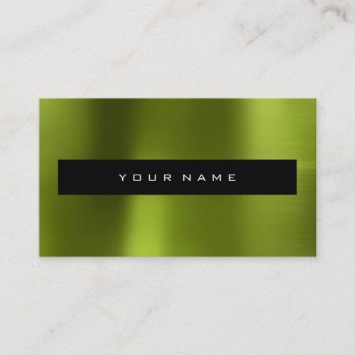 Lemon Green Metallic Black Vip Fashion Stylist Business Card