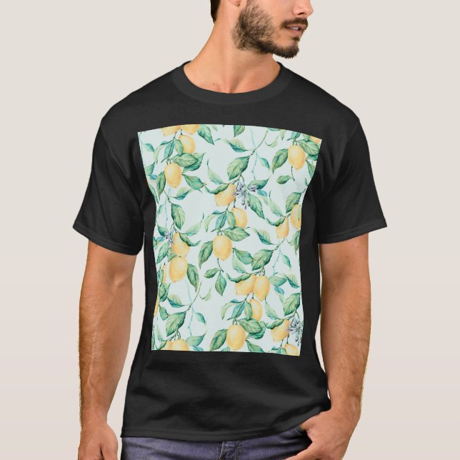 Lemon Green Watercolor: Seamless Romance T-Shirt (Front)