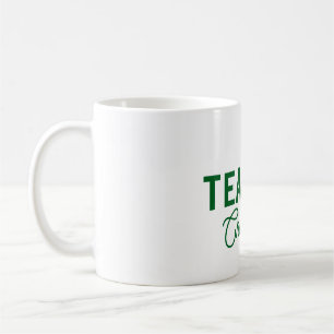 Lemon green white stripes teacher professor name c coffee mug