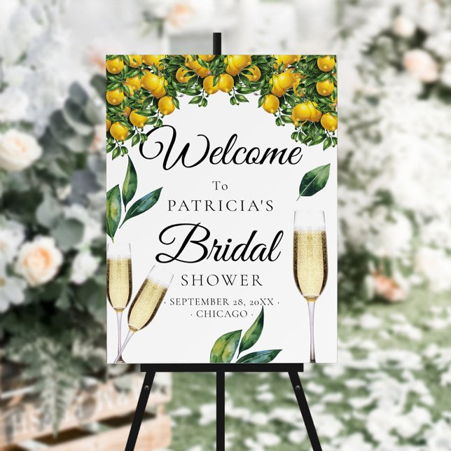 Lemon Greenery Bridal Shower Welcome Sign  (Creator Uploaded)