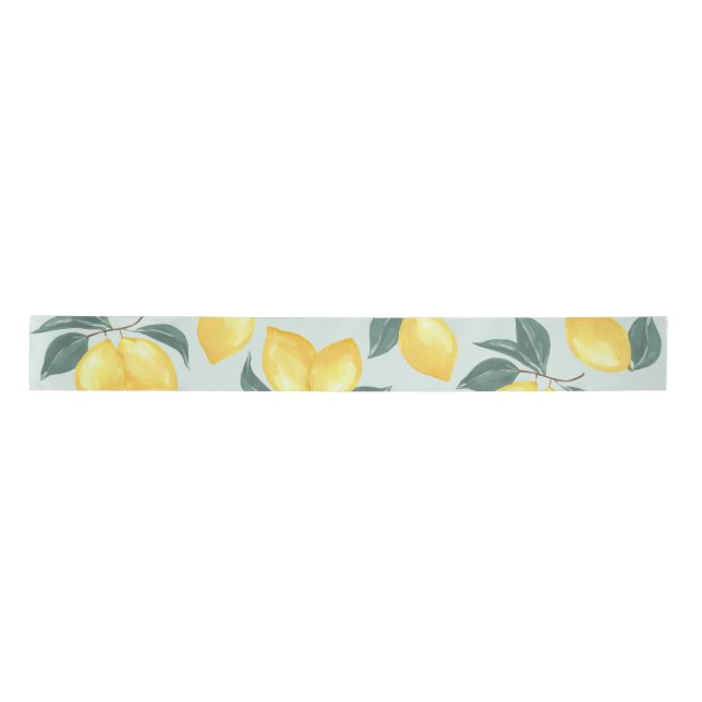 Lemon Greenery Gift Wrapping Ribbon (Front)