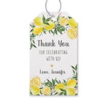 Lemon Greenery Gold Bridal Shower Gift Tags