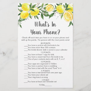 Lemon Greenery Gold What's In Your Phone Game
