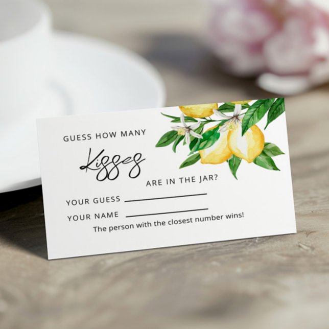 Lemon Greenery How Many Kisses Game Cards (Creator Uploaded)
