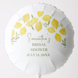 Lemon Greenery Italian Yellow Olive Bridal Shower Balloon