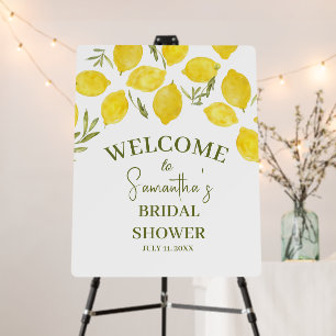 Lemon Greenery Italian Yellow Olive Bridal Shower Foam Board