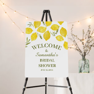 Lemon Greenery Italian Yellow Olive Bridal Shower Foam Board