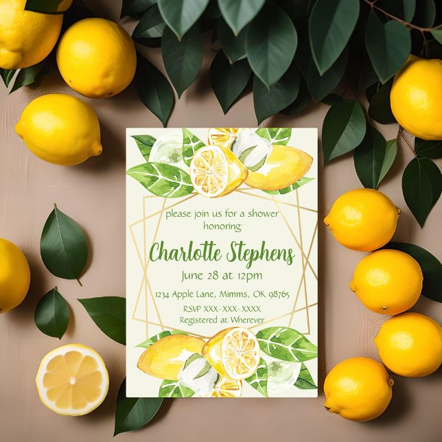 Lemon Greenery Shower Invitation (Creator Uploaded)