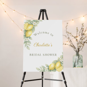 Lemon greenery welcome Bridal Shower Foam Board