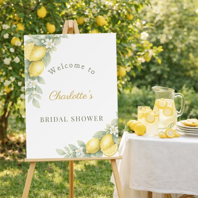 Lemon greenery welcome Bridal Shower Foam Board (Creator Uploaded)