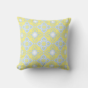 Lemon Grey Reversible Throw Pillow