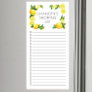 Lemon Grocery Shopping List Magnetic Notepad