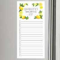 Lemon Grocery Shopping List Magnetic Notepad