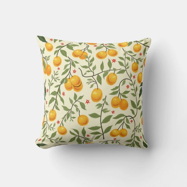 Lemon Grove Bliss Throw Pillow (Front)