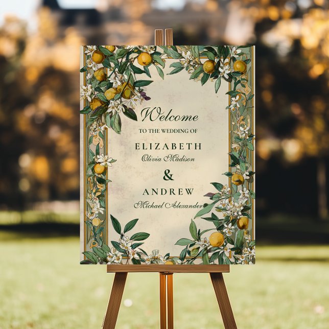 Lemon Grove Bloom Wedding Foam Board (Creator Uploaded)