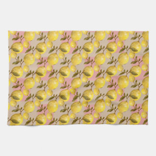 Lemon Grove Elegance - Vintage Fruit Pattern Kitchen Towel