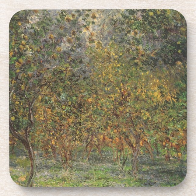 Lemon Grove in Bordighera by Claude Monet Beverage Coaster (Front)