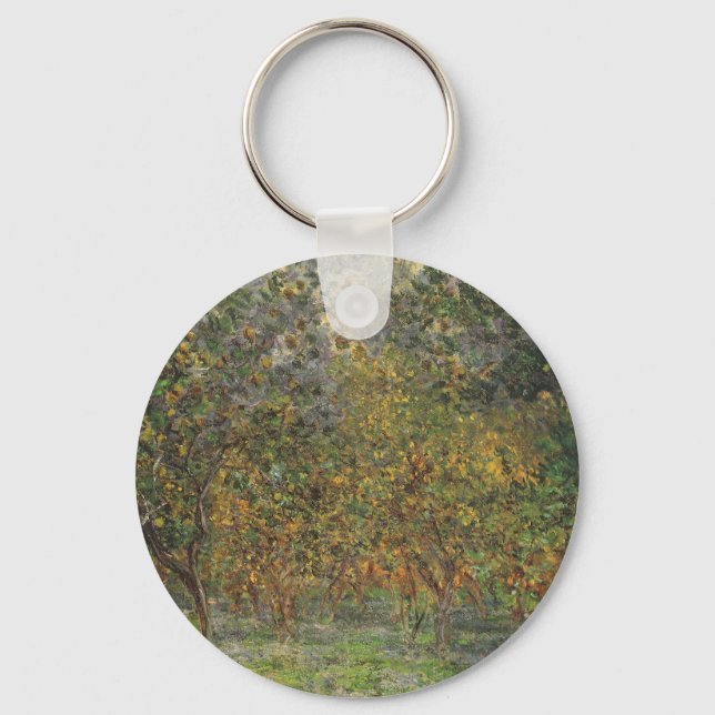 Lemon Grove in Bordighera by Claude Monet Keychain (Front)