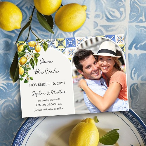 Lemon Grove Photo Italian Countryside Wedding Save The Date