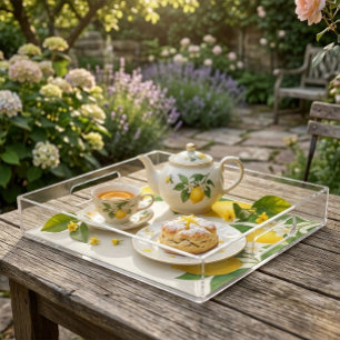 Lemon Grove Watercolor  Acrylic Tray