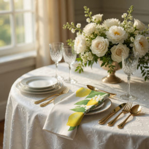 Lemon Grove Watercolor Cloth Napkin