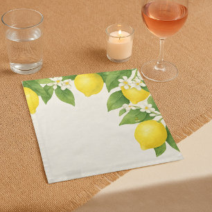 Lemon Grove Watercolor Cloth Napkin