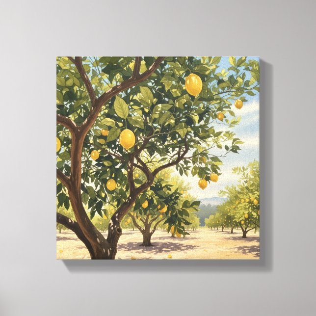 Lemon Groves Canvas Print (Front)