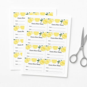 Lemon Guessing Game Guess Tickets Poster
